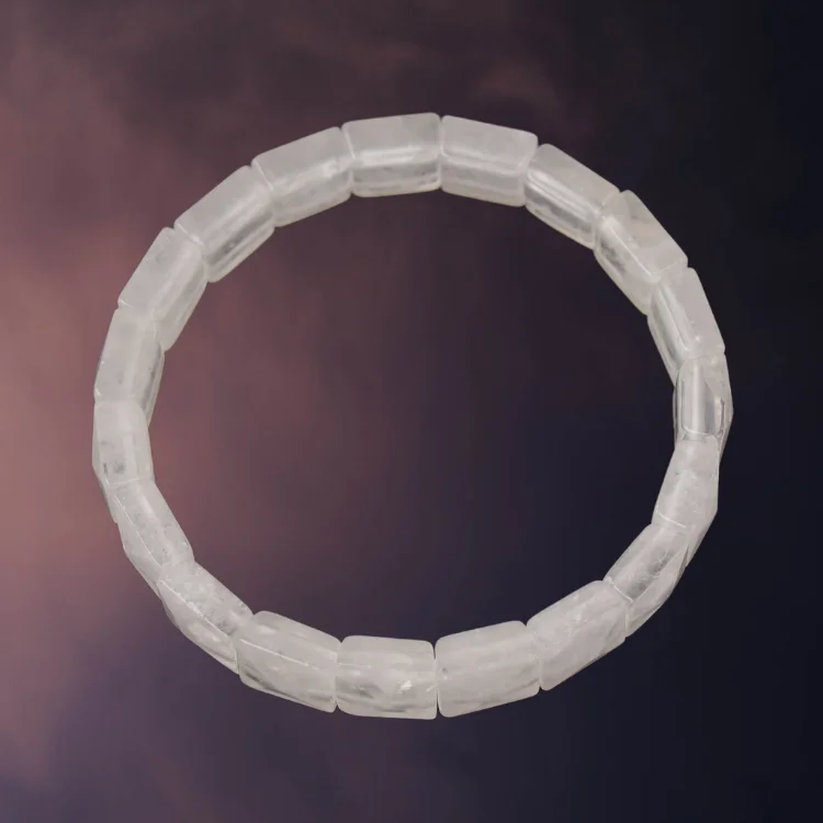 Crystal Quartz Oval Faceted Bracelet